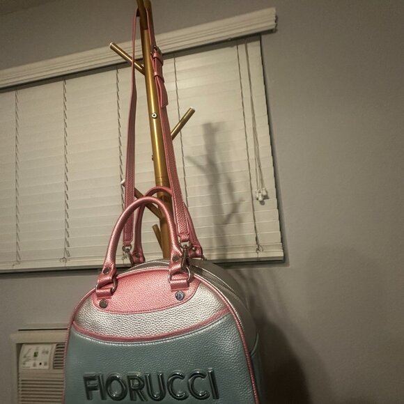 Fiorucci Logo Bowling Bag Blue - Picture 5 of 10